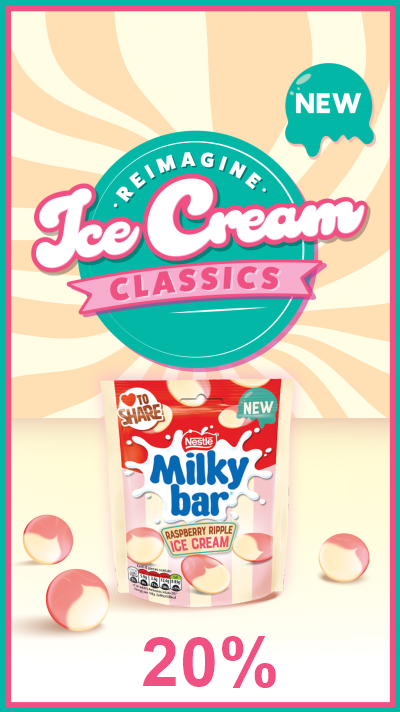 Milkybar - Raspberry Ripple Ice Cream